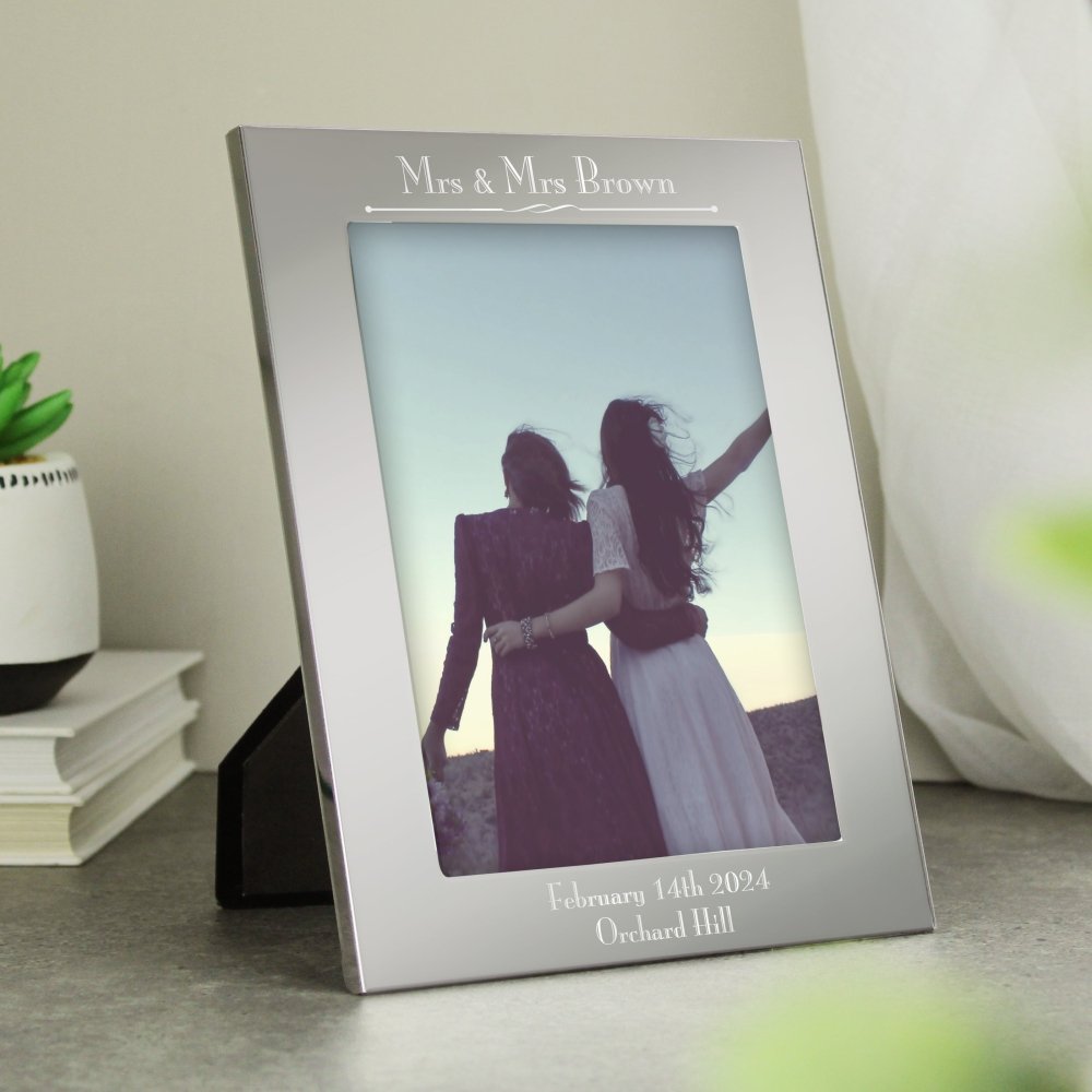Personalised Silver 5x7 Inch Decorative Photo Frame