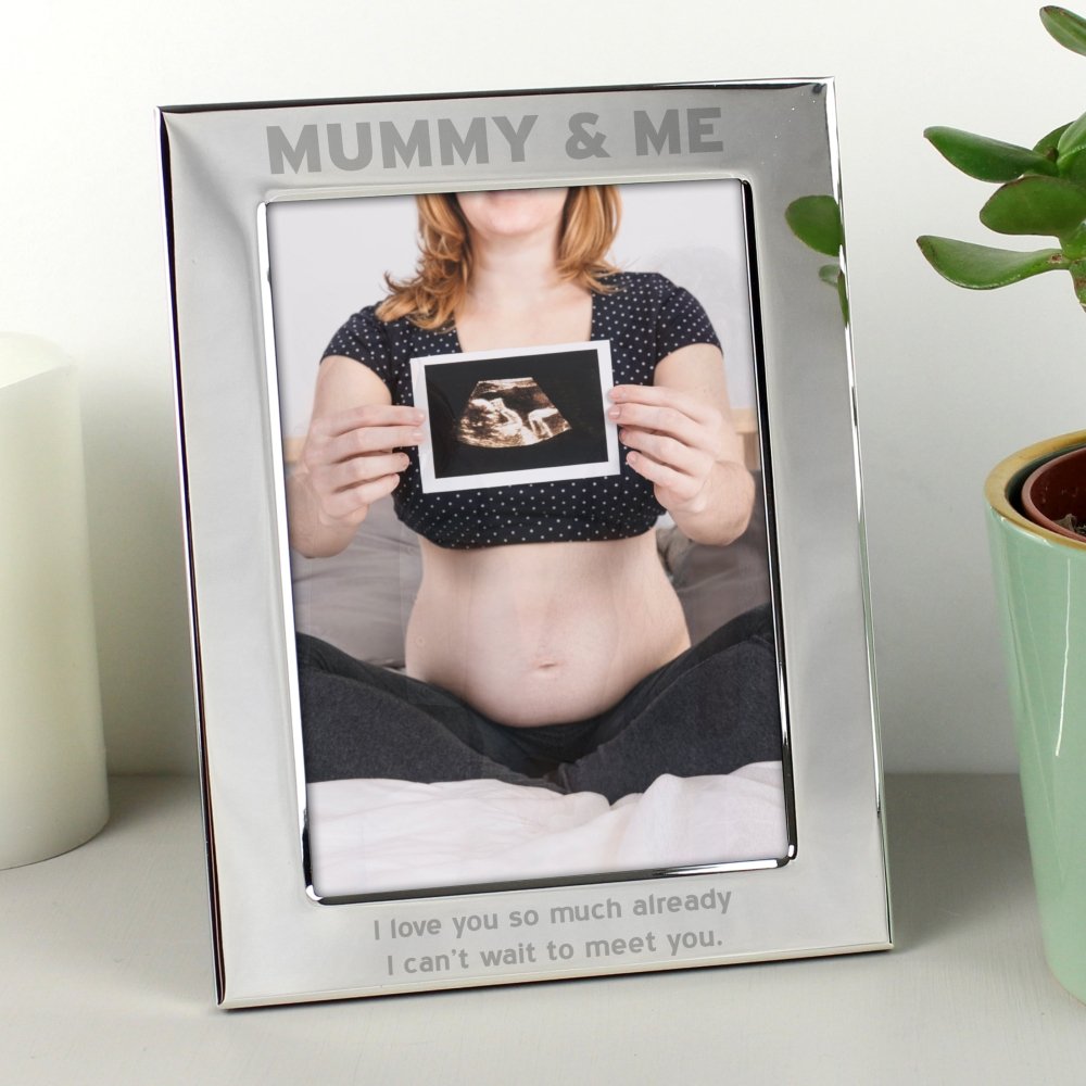 Personalised Silver 5x7 Inch Mummy & Me Photo Frame