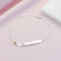 Personalised Personalised Silver Birthstone Swarovski Crystal Bracelet