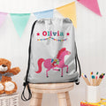 Personalised Personalised Silver Circus Waterproof Swim Bag