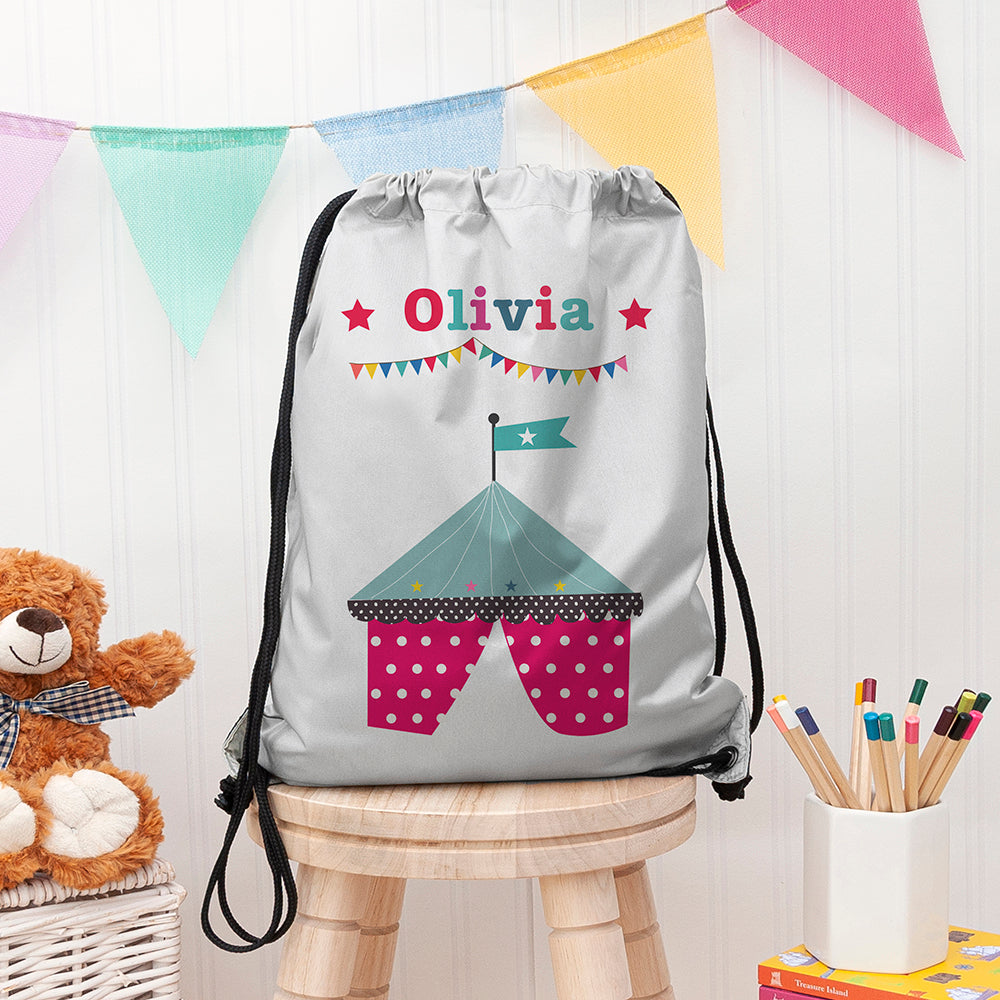 Personalised Personalised Silver Circus Waterproof Swim Bag