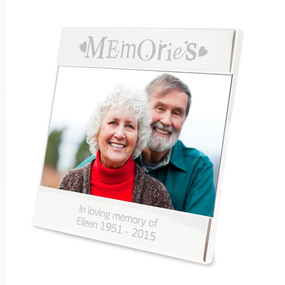 Personalised Silver Memories Square 6x4 Inch Photo Frame