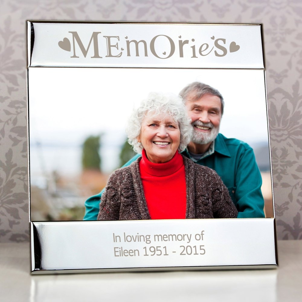 Personalised Silver Memories Square 6x4 Inch Photo Frame