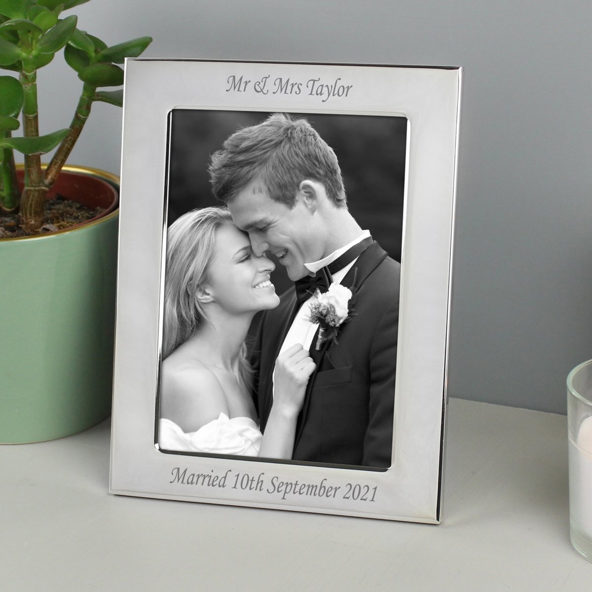 Personalised Silver Plated 5x7 Inch Photo Frame