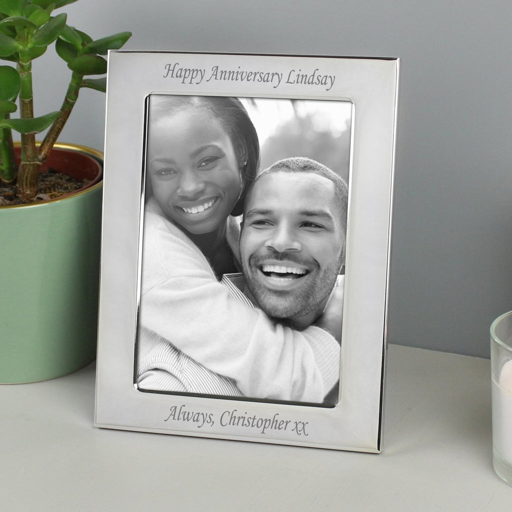 Personalised Silver Plated 5x7 Inch Photo Frame
