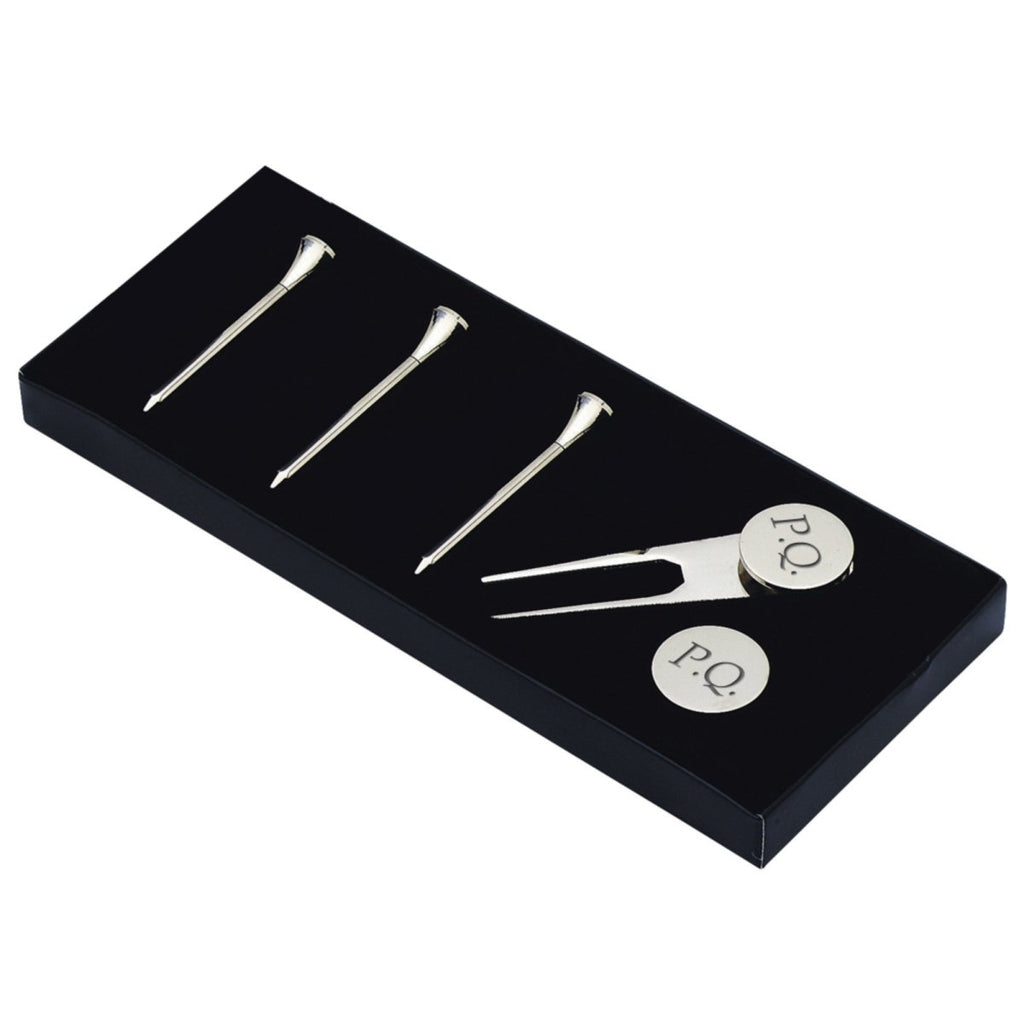 Personalised Silver Plated Golf Tee Gift Set