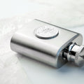 Personalised Silver Plated Lucky Sixpence Mini Hip Flask