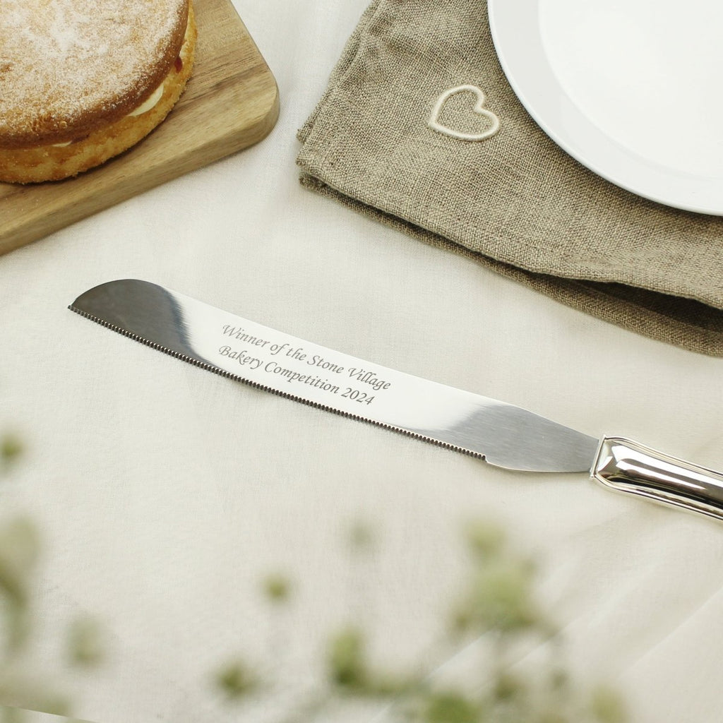 Personalised Silver Plated Wedding Cake Knife
