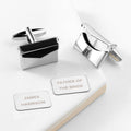 Personalised Silver Secret Message Envelope Cufflinks