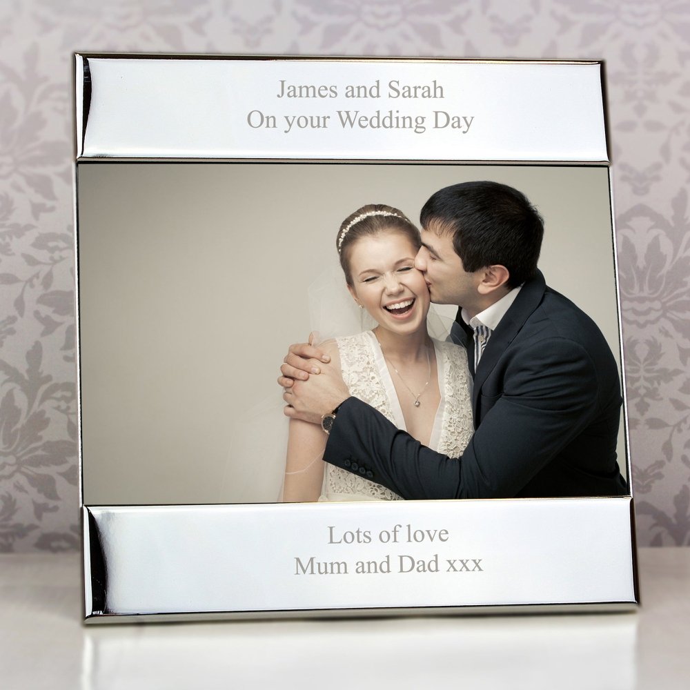 Personalised Silver Square 6x4 Inch Photo Frame