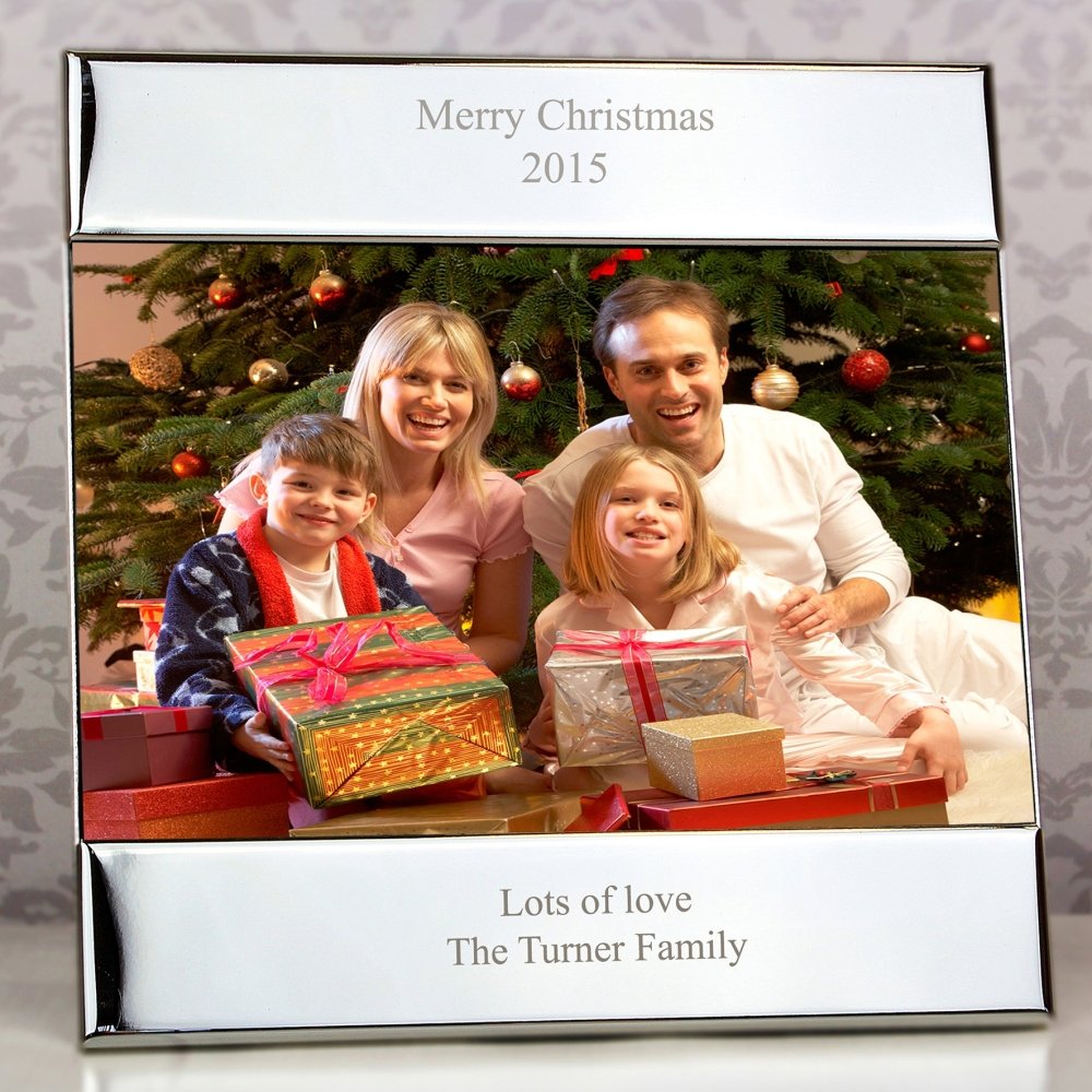 Personalised Silver Square 6x4 Inch Photo Frame