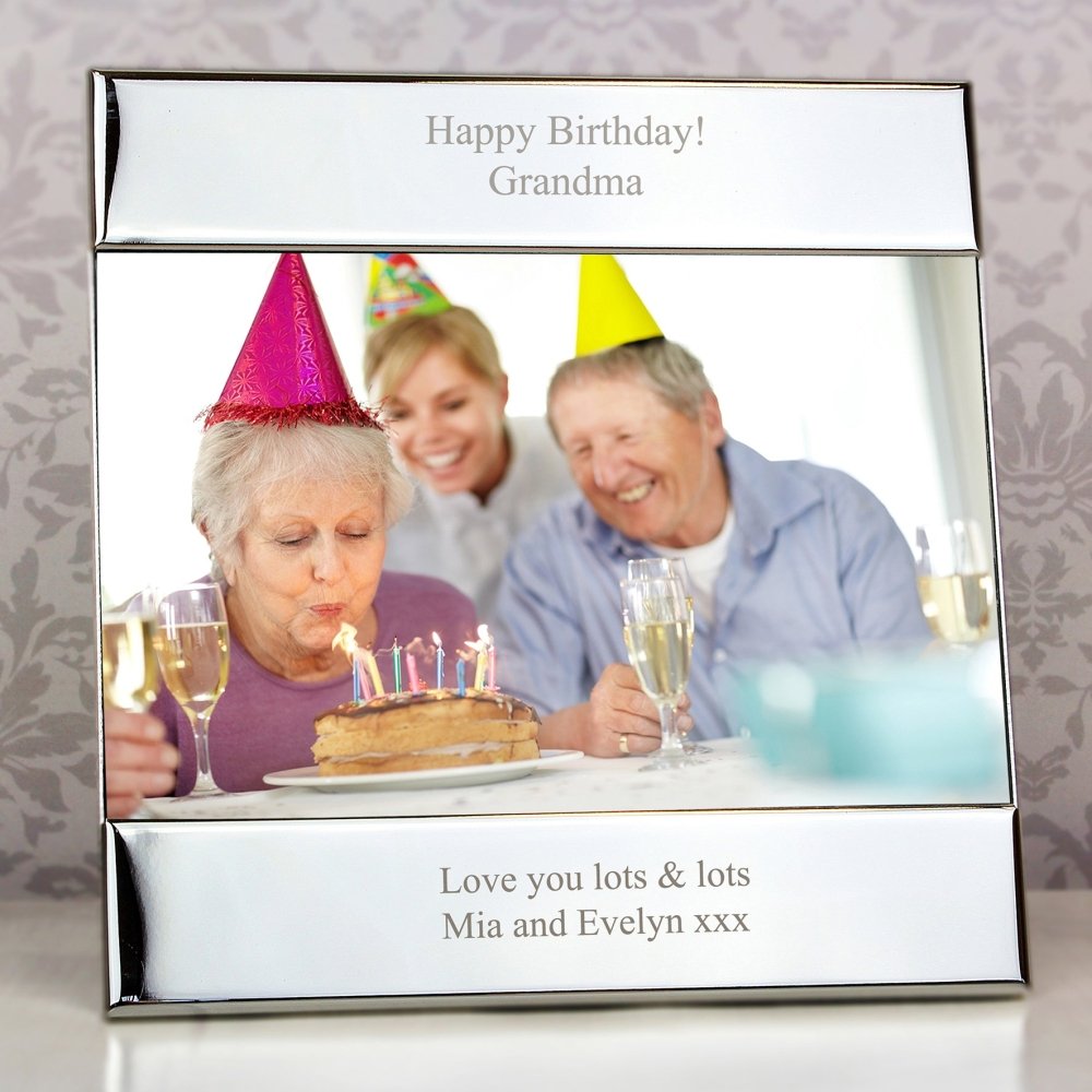 Personalised Silver Square 6x4 Inch Photo Frame