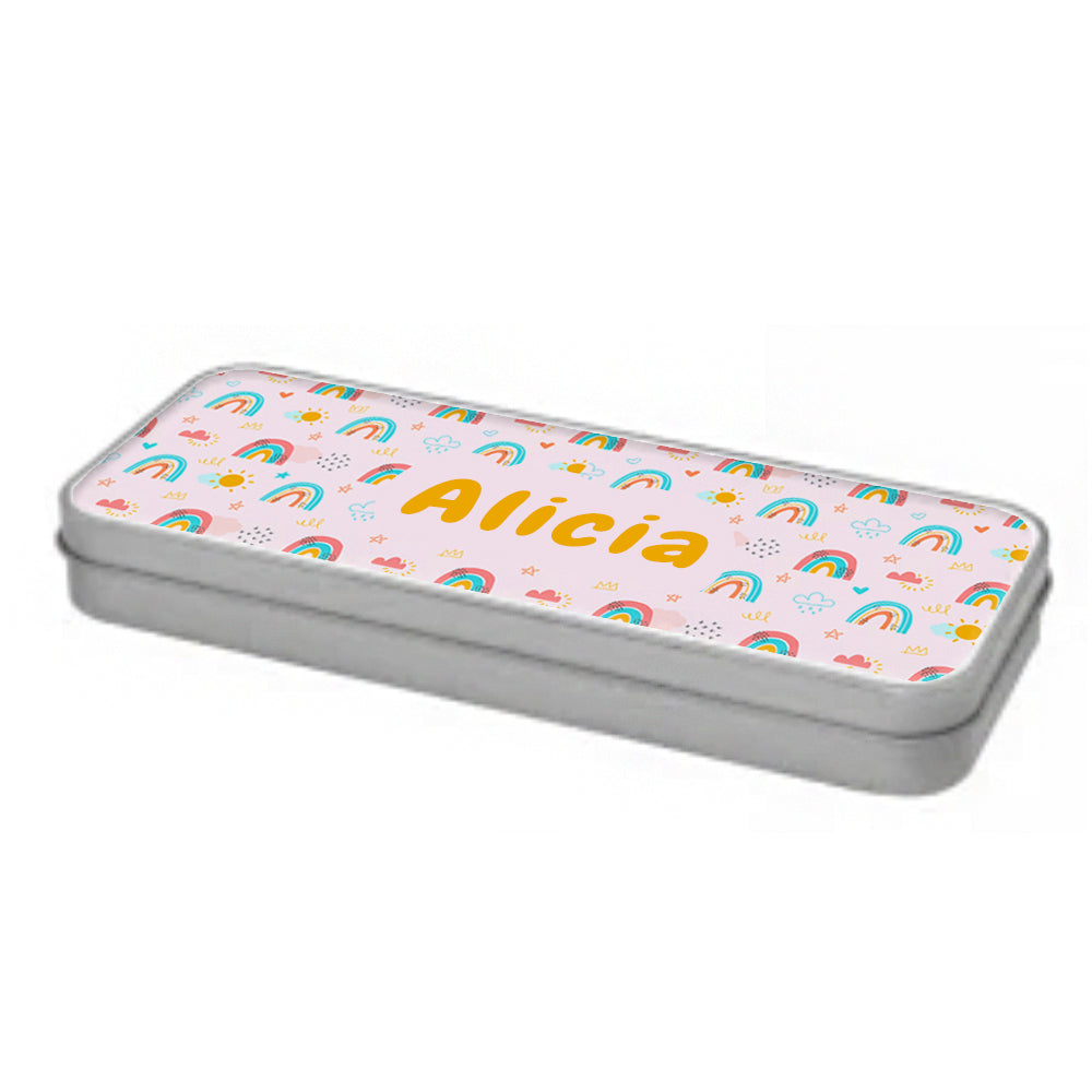 Personalised Personalised Silver Tin Pencil Case