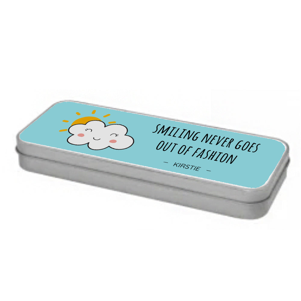 Personalised Personalised Silver Tin Pencil Case