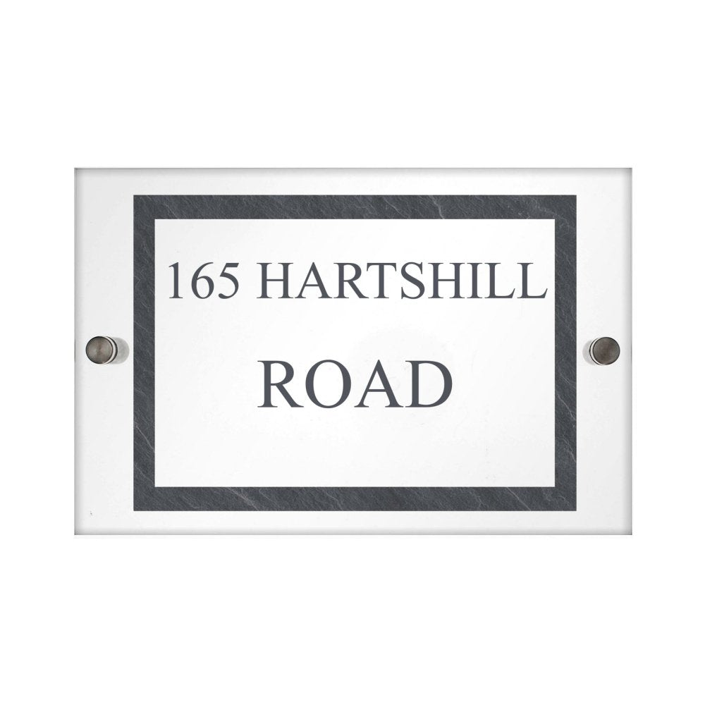 Personalised Slate Effect Acrylic House Sign