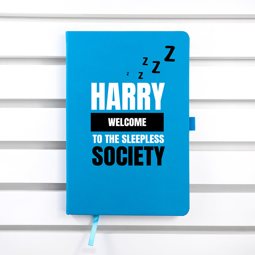 Personalised Personalised Sleepless Society A5 Notebook