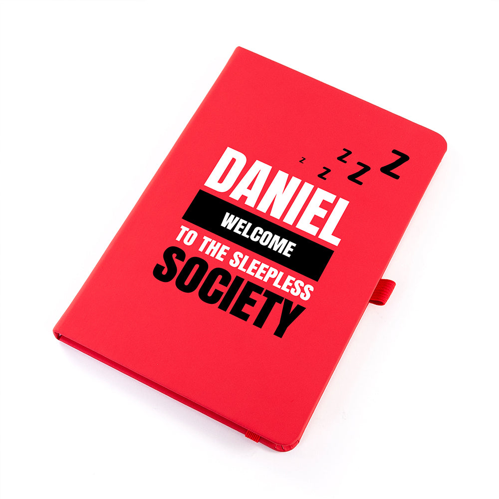 Personalised Personalised Sleepless Society A5 Notebook
