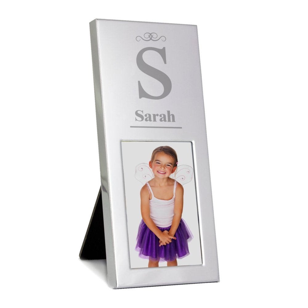 Personalised Small Initial 2x3 Inch Silver Photo Frame