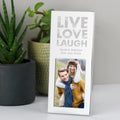 Personalised Small Live Love Laugh 2x3 Inch Silver Photo Frame