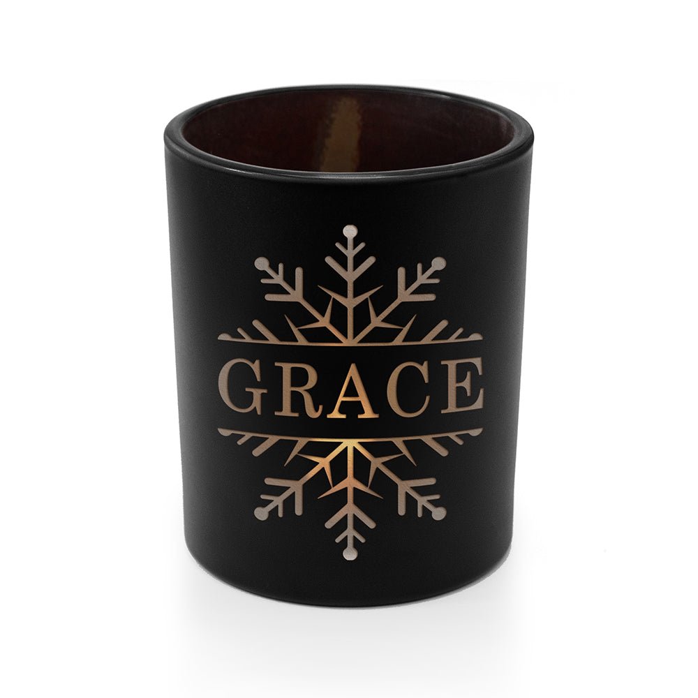 Personalised Snowflake Candle Holder
