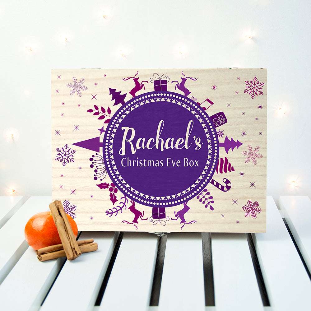 Personalised Snowflake Wreath Christmas Eve Box