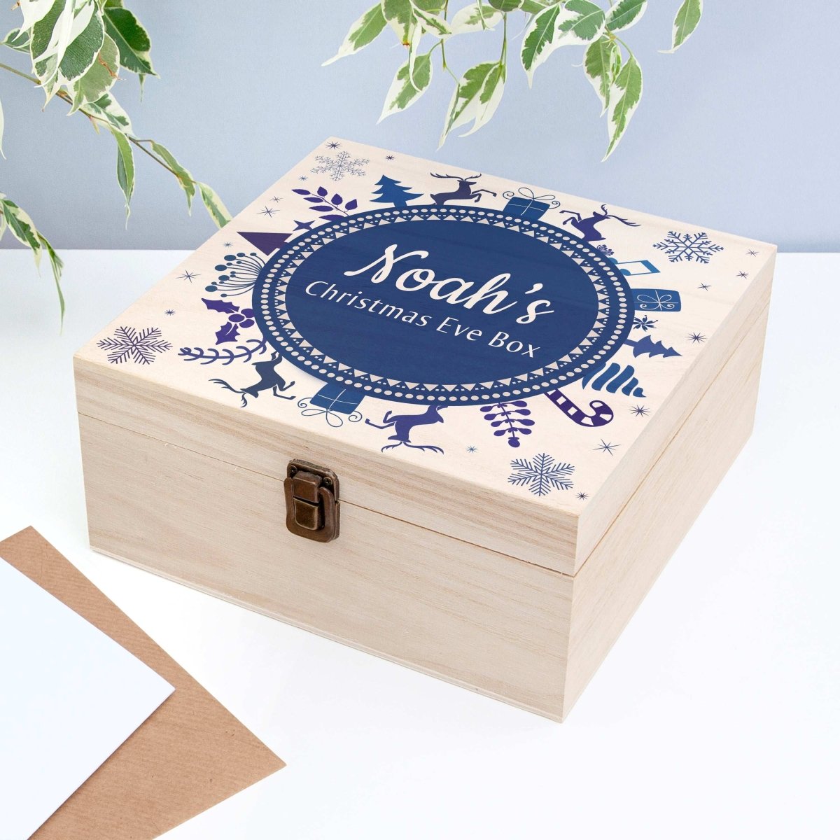 Personalised Snowflake Wreath Christmas Eve Box
