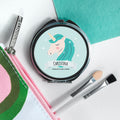 Personalised Personalised Sparkle Squad Round Blue Compact Mirror