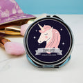 Personalised Personalised Sparkle Squad Round Navy Compact Mirror