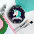 Personalised Personalised Sparkle Squad Round Navy Compact Mirror