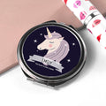 Personalised Personalised Sparkle Squad Round Navy Compact Mirror