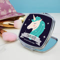 Personalised Personalised Sparkle Squad Square Navy Compact Mirror