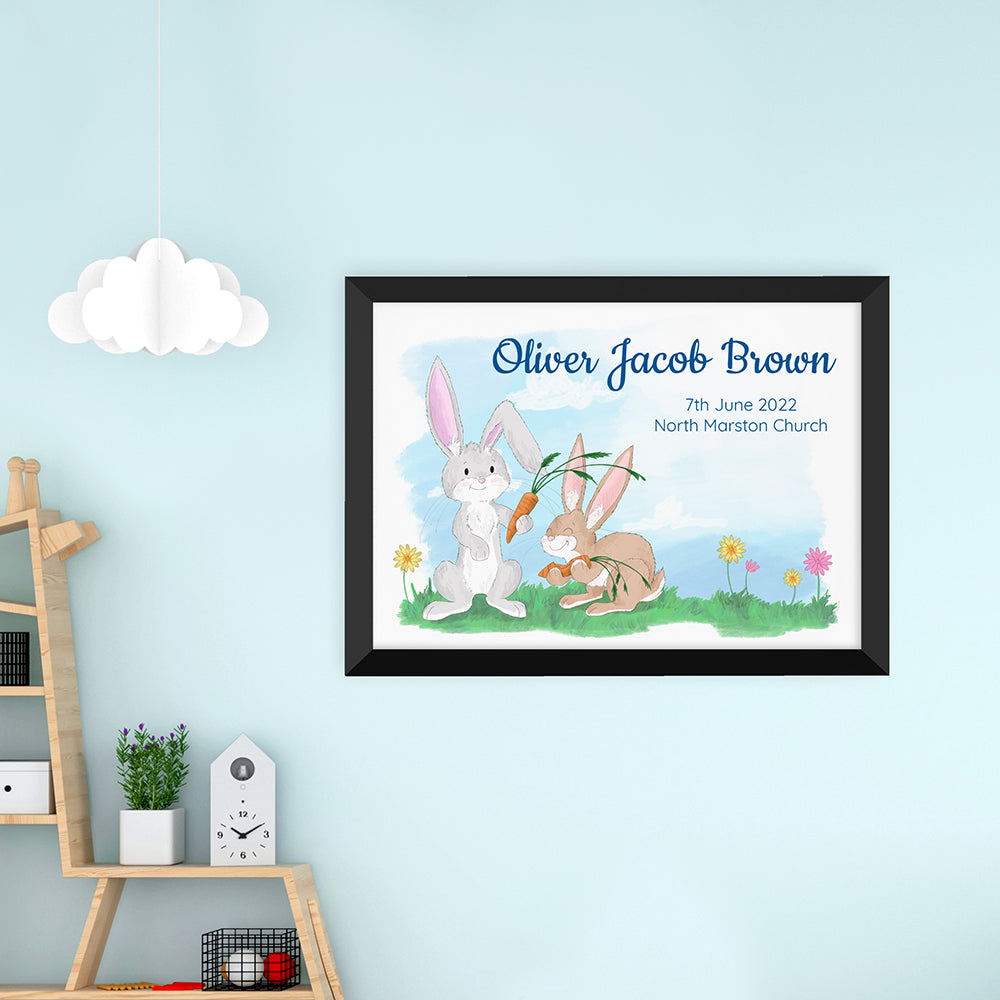 Personalised Personalised Spring Bunny Framed Print