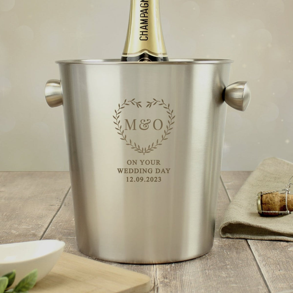 Personalised Stainless Steel Ice Bucket - Great For Anniversaries, Weddings & Special Moments
