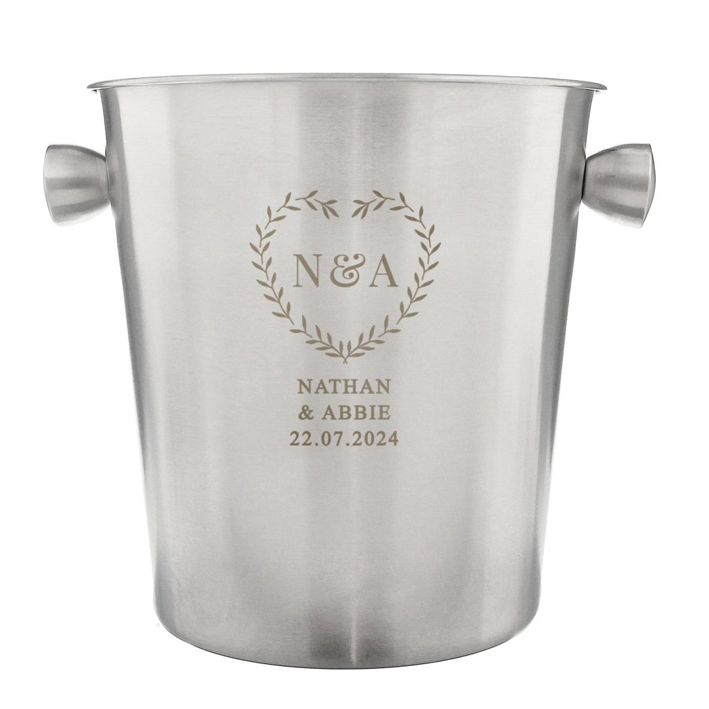 Personalised Stainless Steel Ice Bucket - Great For Anniversaries, Weddings & Special Moments