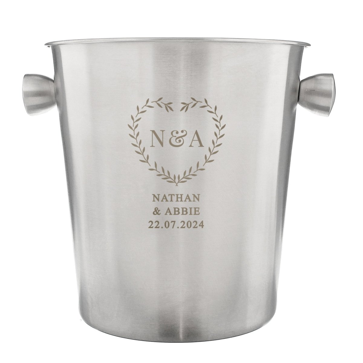 Personalised Stainless Steel Ice Bucket - Great For Anniversaries, Weddings & Special Moments