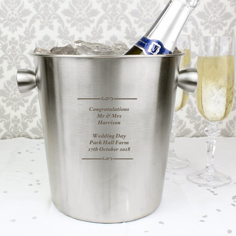 Personalised Stainless Steel Ice Bucket