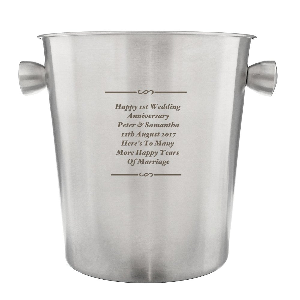 Personalised Stainless Steel Ice Bucket