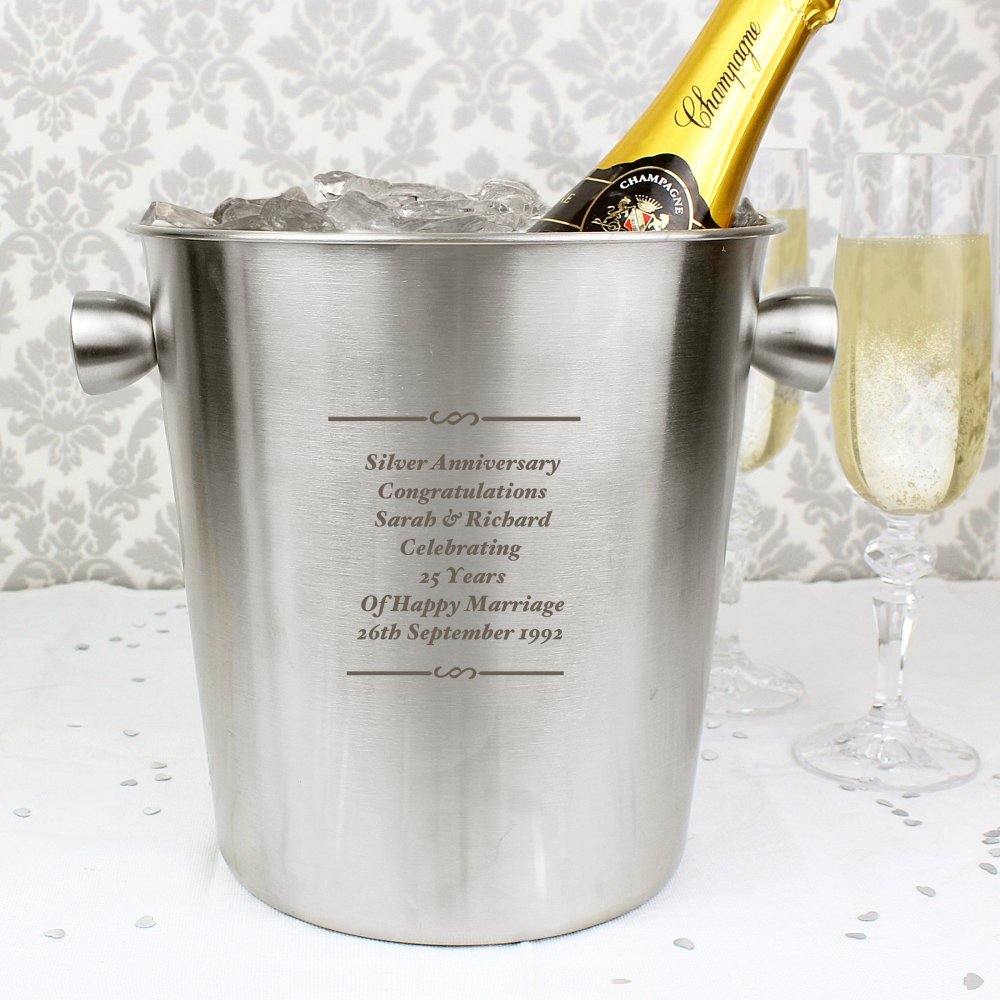 Personalised Stainless Steel Ice Bucket