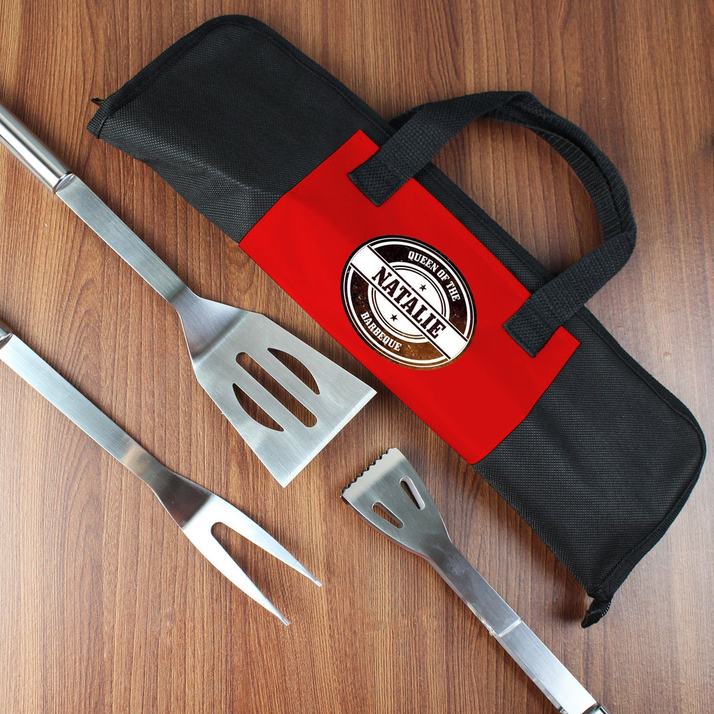 Personalised Stamp Stainless Steel Bbq Kit