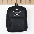 Personalised Star Black Backpack