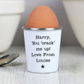 Personalised Star Free Text Egg Cup