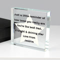 Personalised Star Poem Large Crystal Token