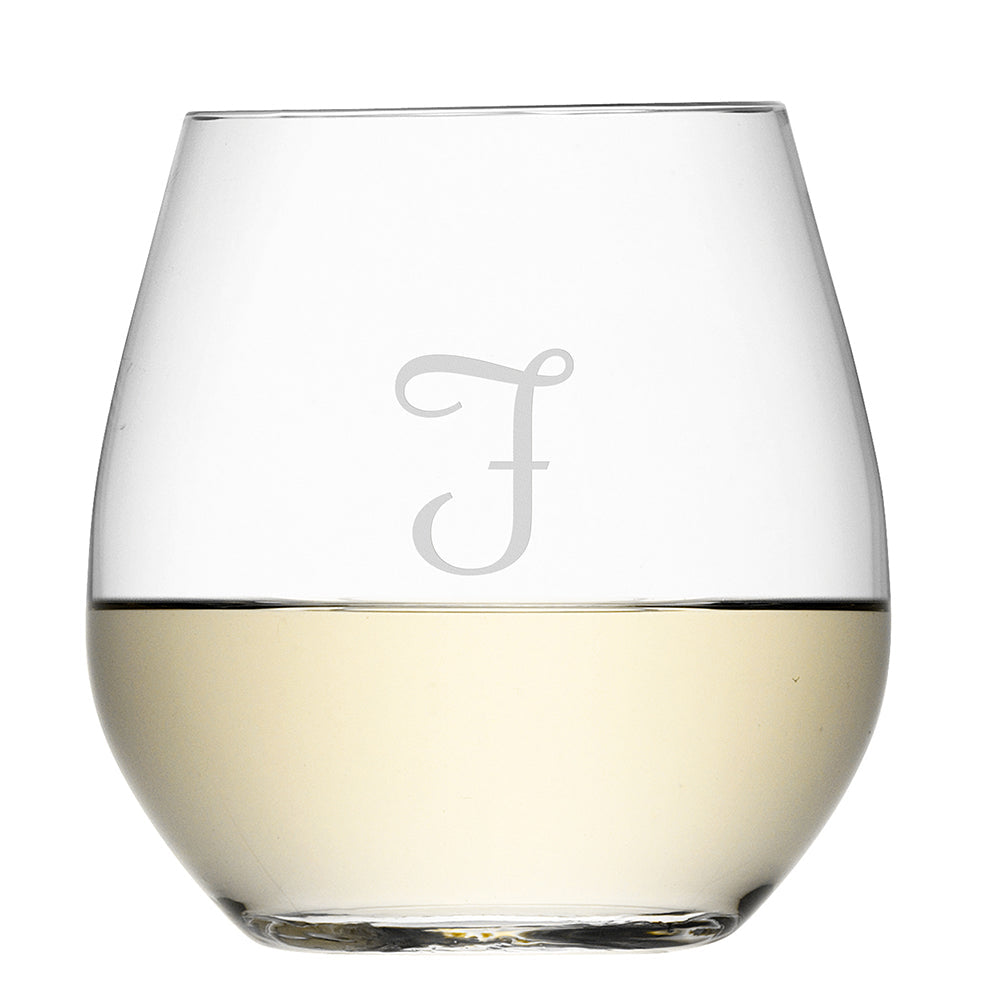 Personalised Personalised Stemless White Wine Glass