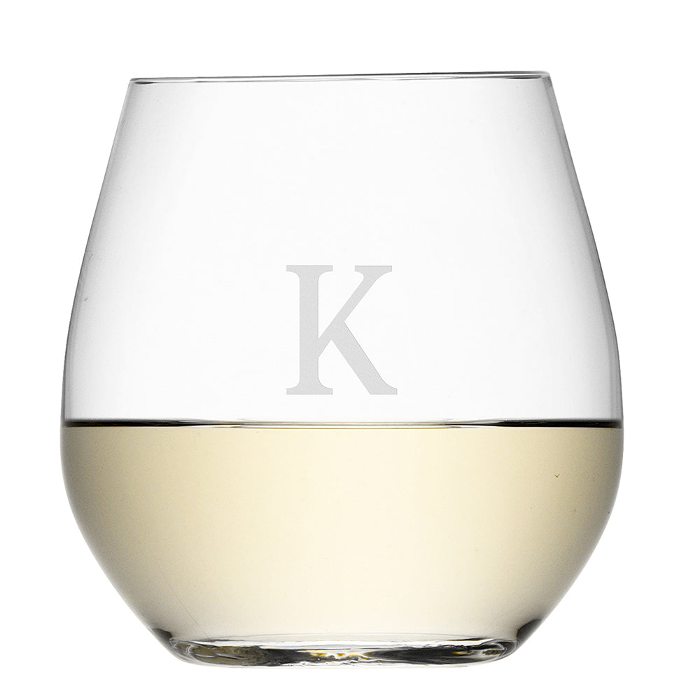 Personalised Personalised Stemless White Wine Glass