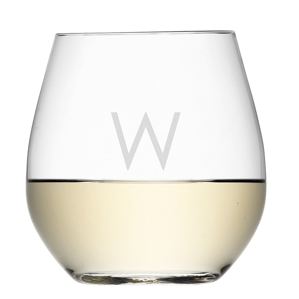 Personalised Personalised Stemless White Wine Glass