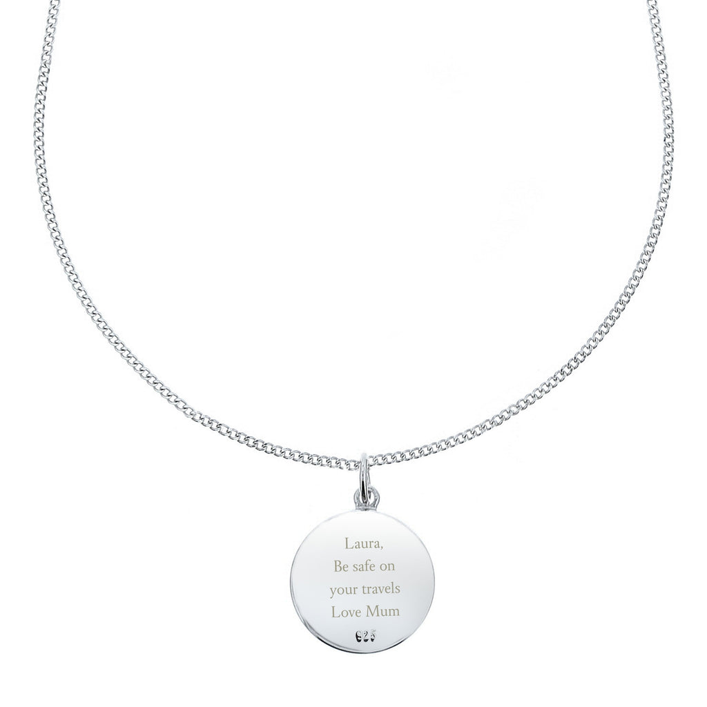 Personalised Sterling Silver & 9Ct Gold St. Christopher Necklace