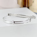 Personalised Sterling Silver Childs Expanding Diamante Star Bracelet -  Ideal For Newborn Babies, Christenings