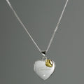 Personalised Sterling Silver Heart Locket Necklace With Diamond And 9Ct Gold Charm