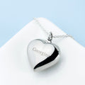 Personalised Sterling Silver Heart Necklace