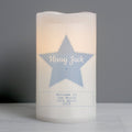 Personalised Stitch & Dot Baby Boy Nightlight LED Candle